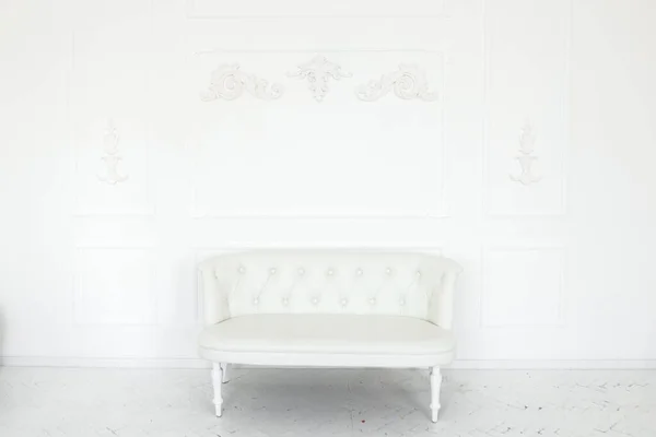 Modern comfort sofa on white background. Isolated white sofa