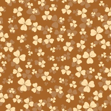 patricks günü - shamrock ile vektör arka plan bej seamless modeli