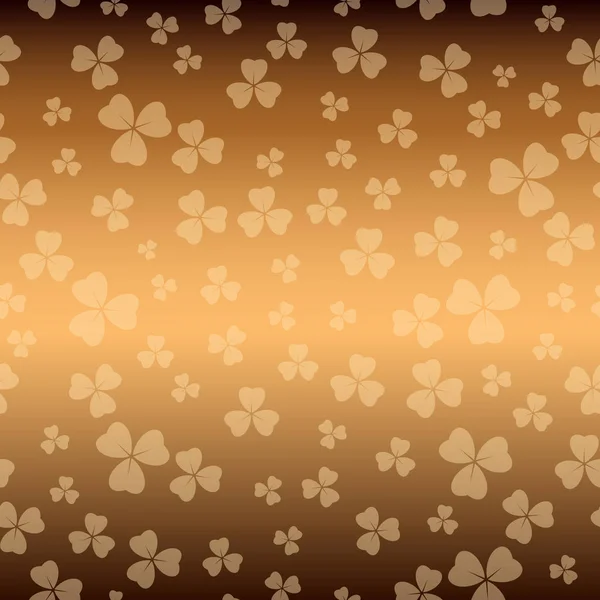 Textura Marrón Para Día Patricks Vector Fondo Con Trébol — Vector de stock