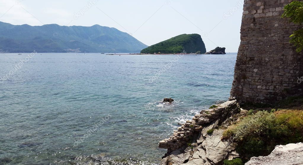 Sveti Nikola Island in Budva bay - Montenegro Adriatic resort