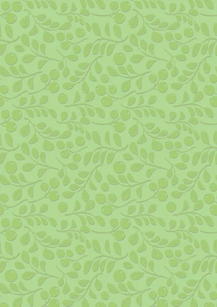 Fundo verde claro com padrão floral - vetor A4 —  Vetores de Stock