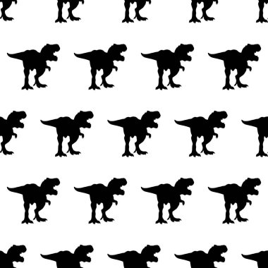 Siluet Tyreks deseni siyah