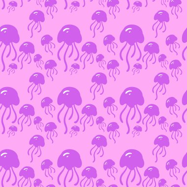 Pembe arka planda pembe denizanası deseni