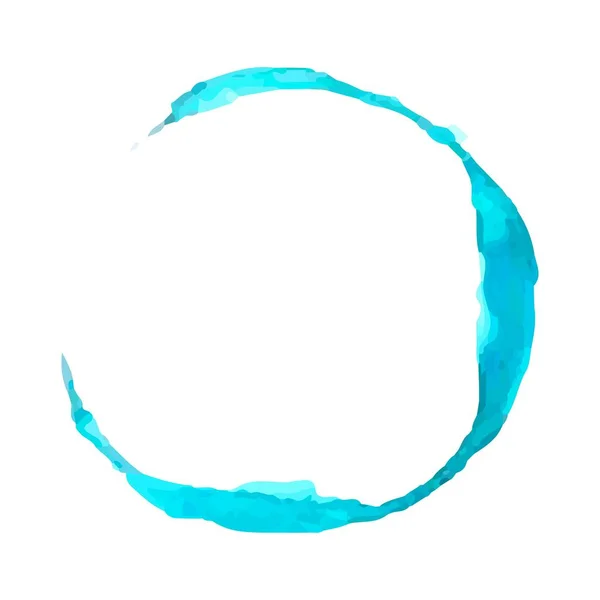 Векторный Акварель Синий Круг Белом Фоне Рисунок Складе Оформления Декорирования — стоковый вектор