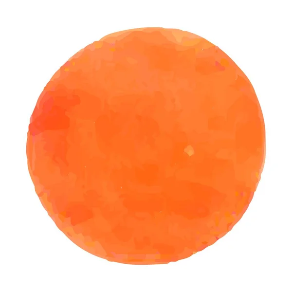 Aquarelle Vectorielle Cercle Orange Sur Fond Blanc Illustration Stock Pour — Image vectorielle