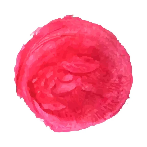 Векторный Акварель Круг Ярко Розового Цвета Белом Фоне Фондовая Иллюстрация — стоковый вектор