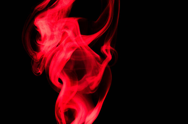 Nature Abstract: The Delicate Beauty and Elegance of a Wisp of Red Smoke