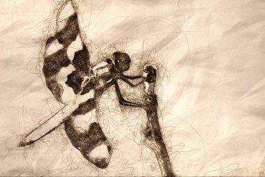 sürgün ucunda tünemiş yusufçuk