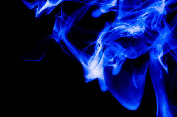 Nature Abstract: The Delicate Beauty and Elegance of a Wisp of Blue Smoke