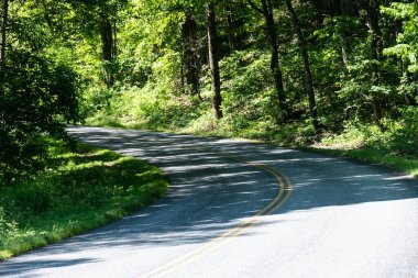 Blue Ridge Parkway 'in yanındaki Appalachian Dağı' ndan geçen