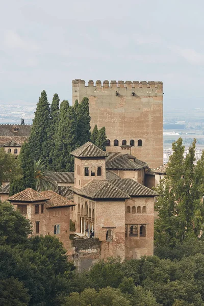 Antigua Fortaleza Árabe Alhambra Granada España — Foto de Stock