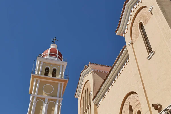 Вид Ратушу Церковь Святого Дионисия Ионическое Море Остров Закинф Греция — стоковое фото