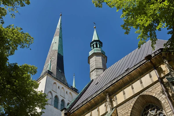 Downtown architectuur van de oude stad van Tallinn in Estland — Stockfoto