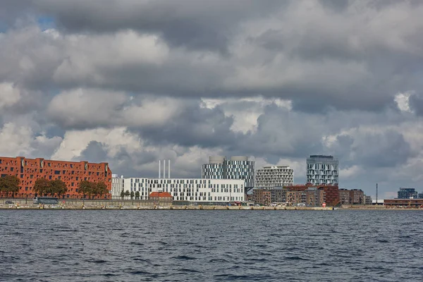 Widok na Kopenhagę w Danii w pochmurny dzień — Zdjęcie stockowe