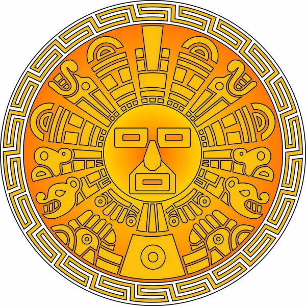 Sol Inca Dios Inca Los Incas — Vettoriale Stock