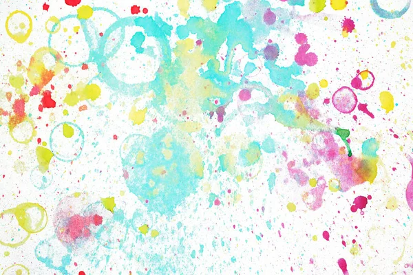 Kleurrijke aquarel blots en spatten. Aquarelle achtergrond, behang — Stockfoto
