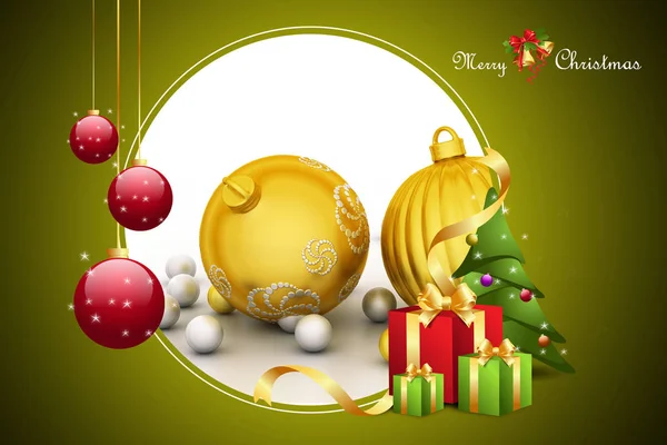 Christmas Gift Box Bubbles — Stock Photo, Image