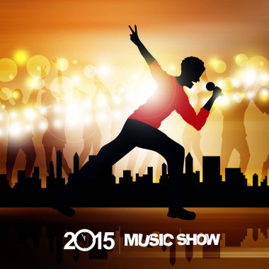 Yeni yıl müzik gösterisi renk arkaplanı