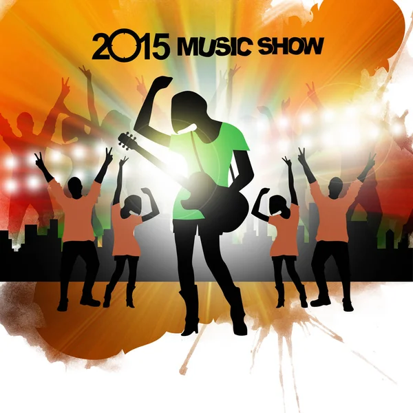 New Year Music Show Color Background — 스톡 사진