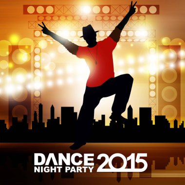 Yeni yıl dans gösterisi renk arkaplanı