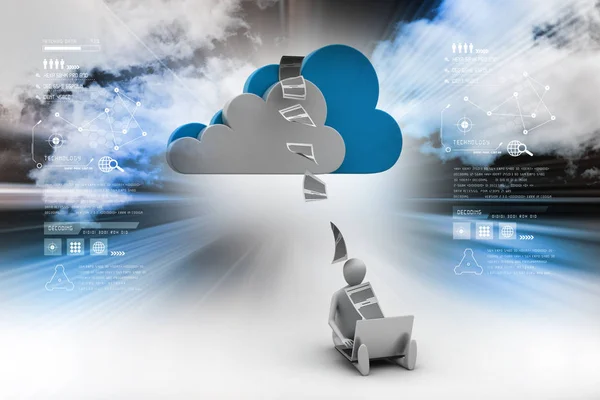 Cloud Storage Concept Color Background — Stock Photo, Image