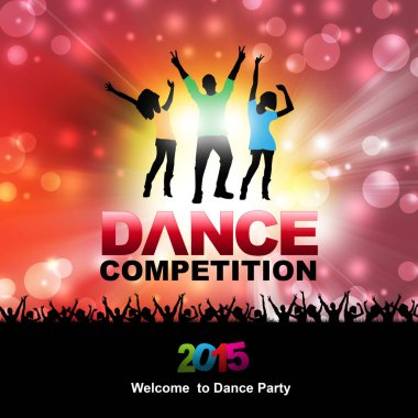 Yeni yıl dans gösterisi renk arkaplanı