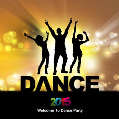 Yeni yıl dans gösterisi renk arkaplanı