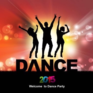 Yeni yıl dans gösterisi renk arkaplanı