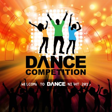 Yeni yıl dans gösterisi renk arkaplanı