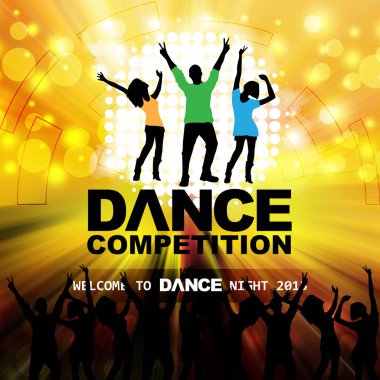 Yeni yıl dans gösterisi renk arkaplanı