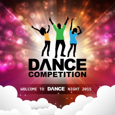 Yeni yıl dans gösterisi renk arkaplanı