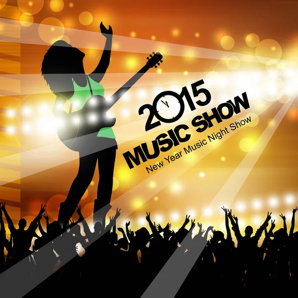 New Year Music Show — Stock Photo, Image