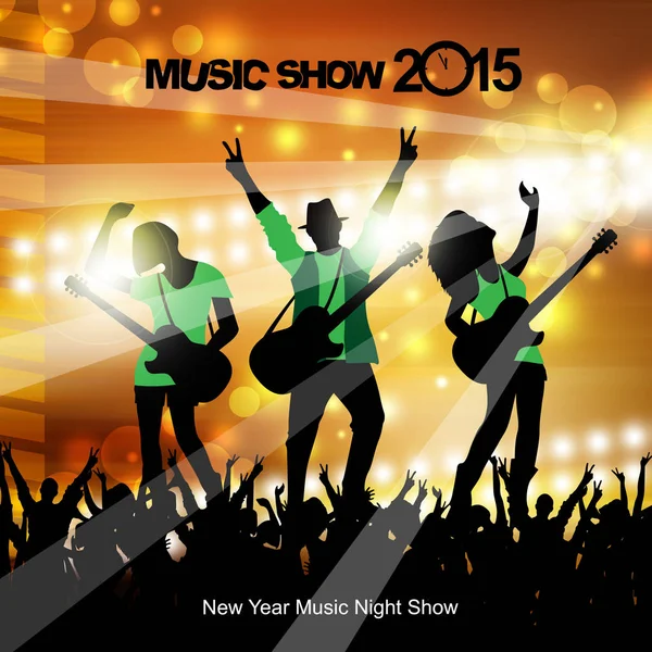 New Year Music Show Color Background — 스톡 사진