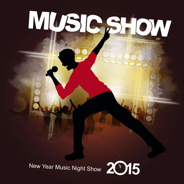 Yeni yıl müzik gösterisi renk arkaplanı