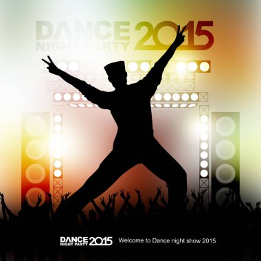 Yeni yıl dans gösterisi renk arkaplanı