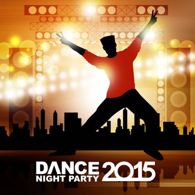 Yeni yıl dans gösterisi renk arkaplanı