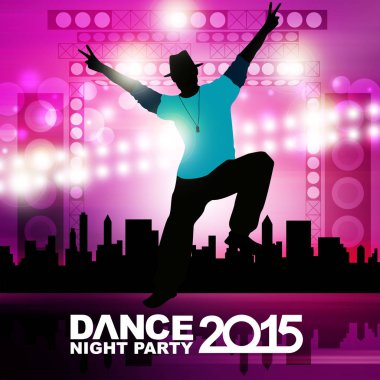 Yeni yıl dans gösterisi renk arkaplanı