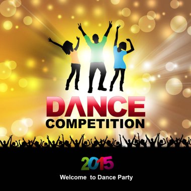 Yeni yıl dans gösterisi renk arkaplanı