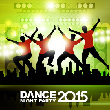 Yeni yıl dans gösterisi renk arkaplanı