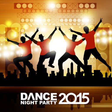 Yeni yıl dans gösterisi renk arkaplanı