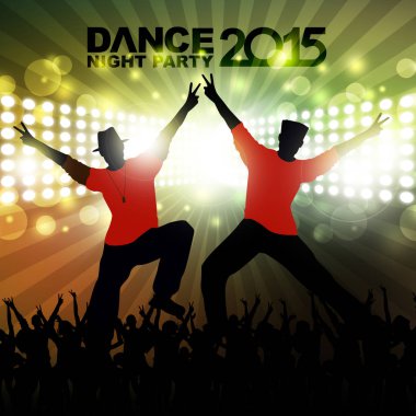 Yeni yıl dans gösterisi renk arkaplanı