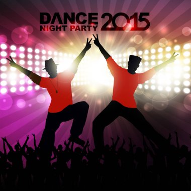 Yeni yıl dans gösterisi renk arkaplanı