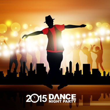 Yeni yıl dans gösterisi renk arkaplanı