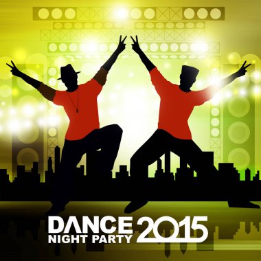 Yeni yıl dans gösterisi renk arkaplanı