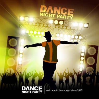 Yeni yıl dans gösterisi renk arkaplanı