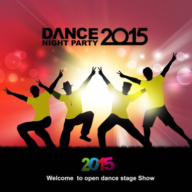 Yeni yıl dans gösterisi renk arkaplanı