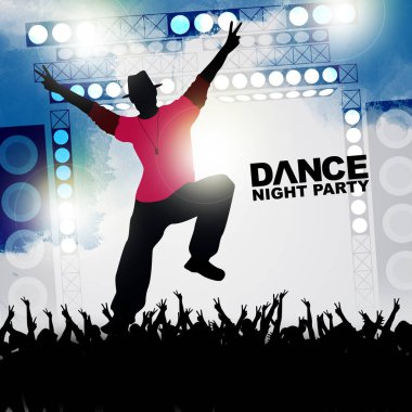 Yeni yıl dans gösterisi renk arkaplanı