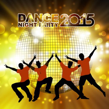 Yeni yıl dans gösterisi renk arkaplanı