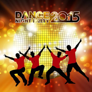 Yeni yıl dans gösterisi renk arkaplanı