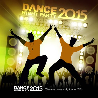 Yeni yıl dans gösterisi renk arkaplanı